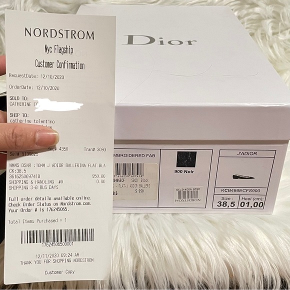 ❌SOLD❌ Christian Dior Embroidered Fabric Ballerina Flats - Picture 12 of 13